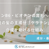 ビタミンB6・ビオチンの育毛への役割｜女性の髪の主成分「ケラチン」の合成を助ける仕組み