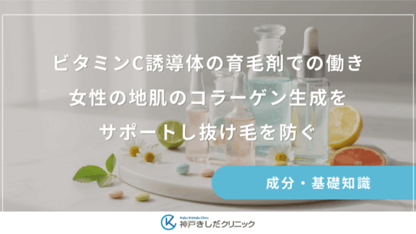 ビタミンC誘導体の育毛剤での働き｜女性の地肌のコラーゲン生成をサポートし抜け毛を防ぐ