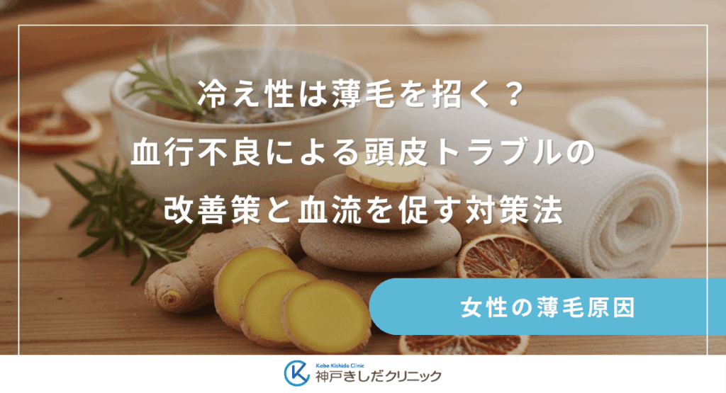 冷え性は薄毛を招く？血行不良による頭皮トラブルの改善策と血流を促す対策法