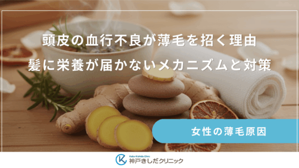 頭皮の血行不良が薄毛を招く理由｜髪に栄養が届かないメカニズムと対策