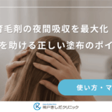 育毛剤の夜間吸収を最大化！浸透を助ける正しい塗布のポイント