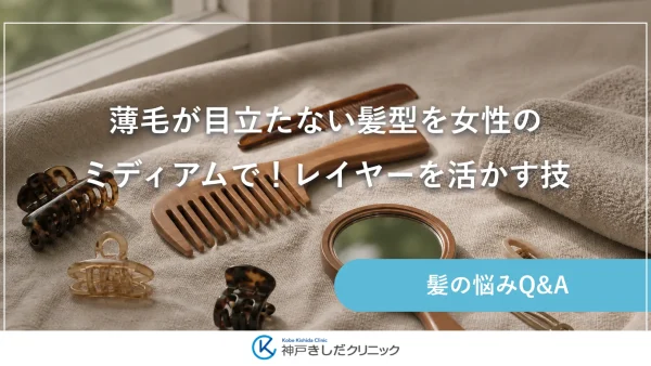 薄毛が目立たない髪型を女性のミディアムで！レイヤーを活かす技