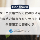 夏の汗と皮脂が招く秋の抜け毛！男性の毛穴詰まりをリセットする季節限定の頭皮ケア