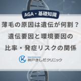 薄毛の原因は遺伝が何割？遺伝要因と環境要因の比率・発症リスクの関係