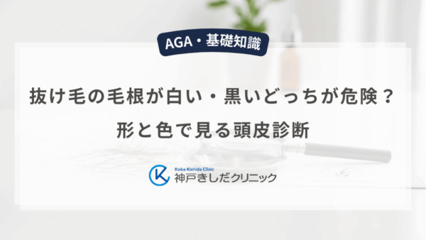 抜け毛の毛根が白い・黒いどっちが危険？形と色で見る頭皮診断