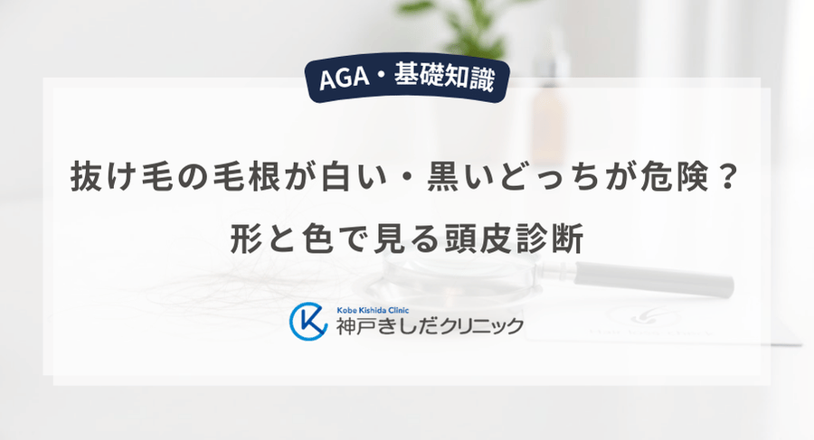 抜け毛の毛根が白い・黒いどっちが危険？形と色で見る頭皮診断