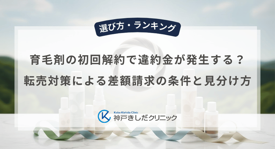 育毛剤の初回解約で違約金が発生する?転売対策による差額請求の条件と見分け方
