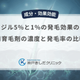 ミノキシジル5%と1%の発毛効果の違いは？男性用育毛剤の濃度と発毛率の比較基準