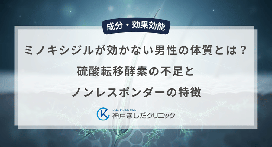 ミノキシジルが効かない男性の体質とは？硫酸転移酵素の不足とノンレスポンダーの特徴