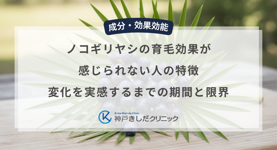 ノコギリヤシの育毛効果が感じられない人の特徴｜変化を実感するまでの期間と限界