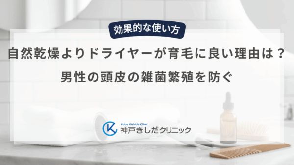 自然乾燥よりドライヤーが育毛に良い理由は？男性の頭皮の雑菌繁殖を防ぐ