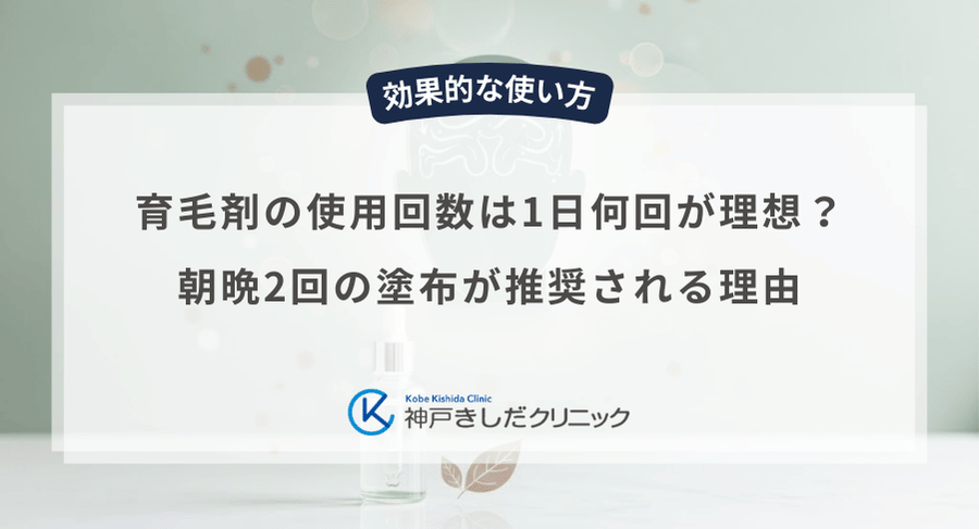 育毛剤の使用回数は1日何回が理想？朝晩2回の塗布が推奨される理由