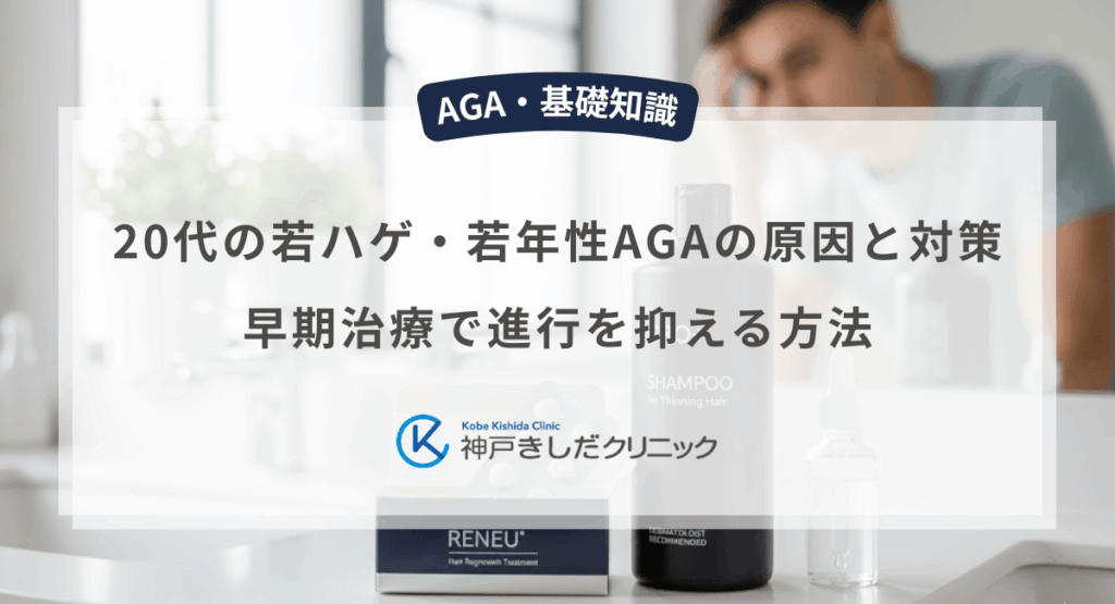 20代の若ハゲ・若年性AGAの原因と対策｜早期治療で進行を抑える方法