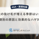男性の抜け毛が増える季節はいつ？時期別の原因と効果的なハゲ対策