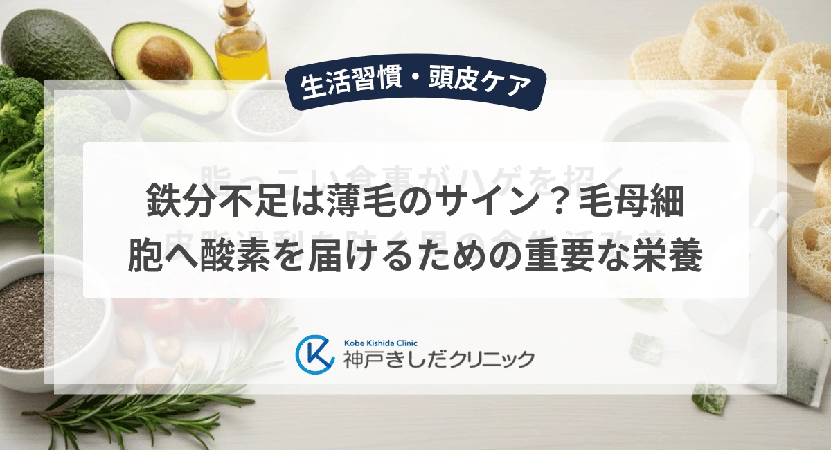 鉄分不足は薄毛のサイン？毛母細胞へ酸素を届けるための重要な栄養