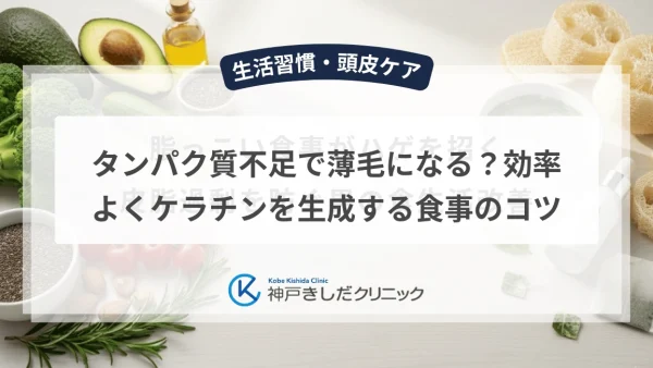 タンパク質不足で薄毛になる？効率よくケラチンを生成する食事のコツ