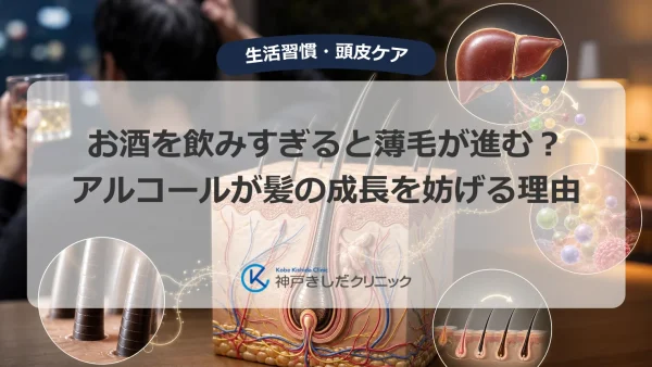 お酒を飲みすぎると薄毛が進む？アルコールが髪の成長を妨げる理由