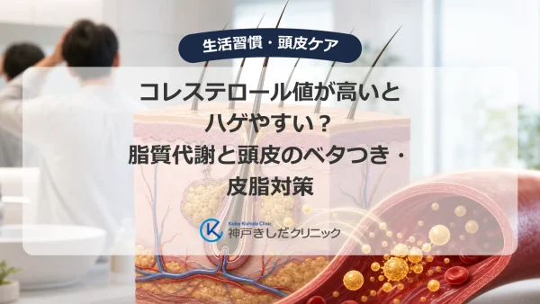コレステロール値が高いとハゲやすい？脂質代謝と頭皮のベタつき・皮脂対策