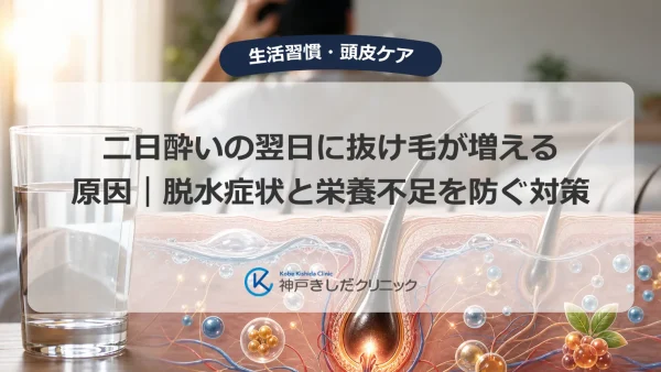 二日酔いの翌日に抜け毛が増える原因｜脱水症状と栄養不足を防ぐ対策