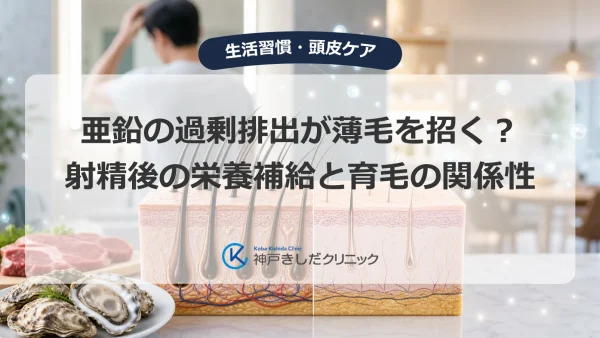 亜鉛の過剰排出が薄毛を招く？射精後の栄養補給と育毛の関係性