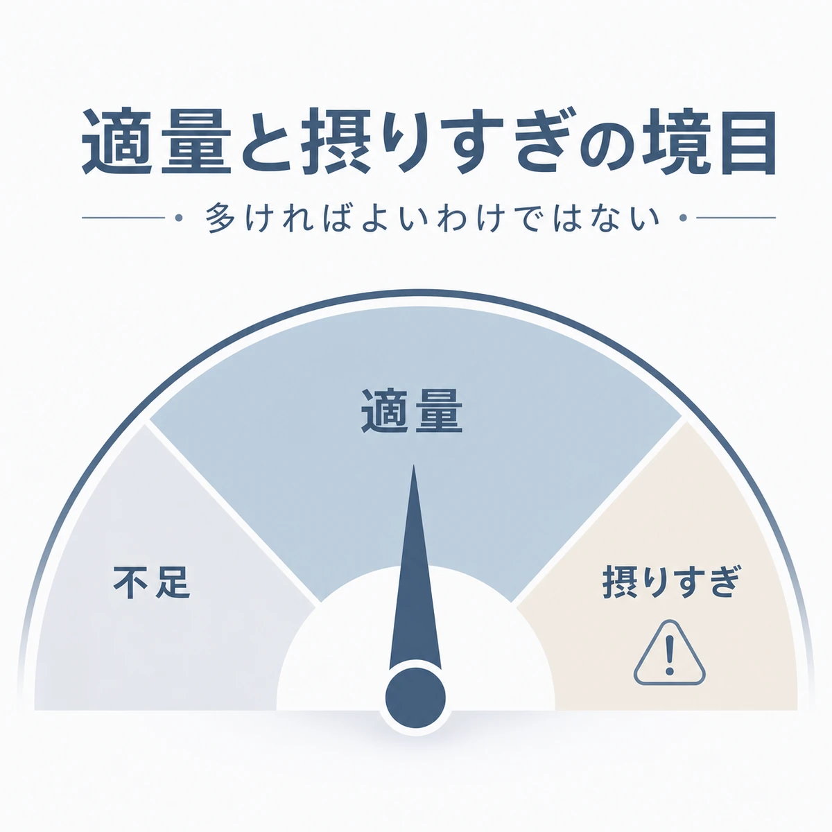 亜鉛の適量と過剰摂取の境目をメーターで表した医療イラスト