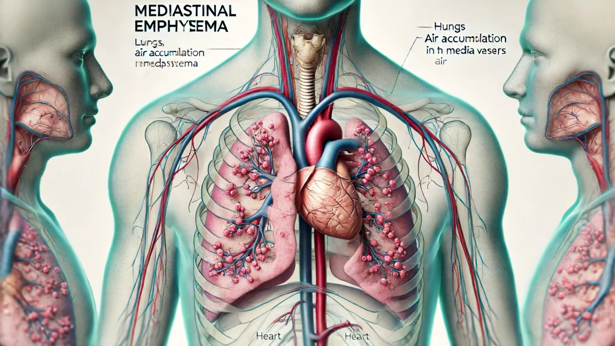 縦隔気腫(じゅうかくきしゅ Mediastinal emphysema) - 呼吸器疾患