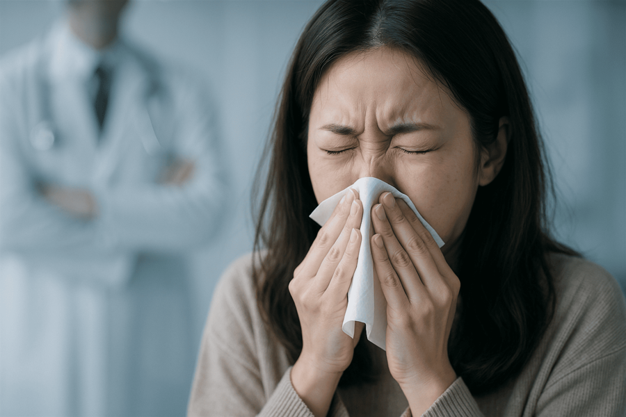 くしゃみが止まらない原因は？考えられる病気と対処法について