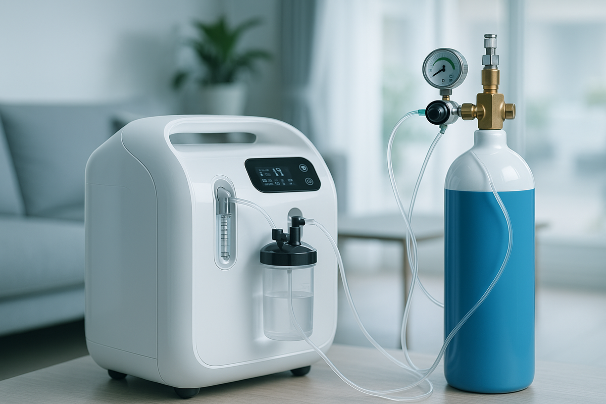 酸素濃縮器と酸素ボンベの違いは？医療用機器の仕組みと自宅での使い方