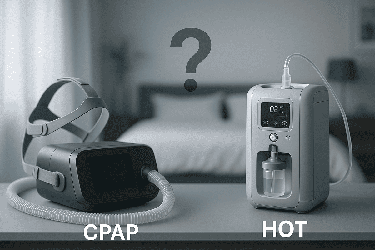 CPAPと在宅酸素療法（HOT）の違いとは？併用が必要になるケースとその