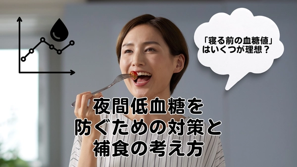 「寝る前の血糖値」はいくつが理想？夜間低血糖を防ぐための対策と補食の考え方