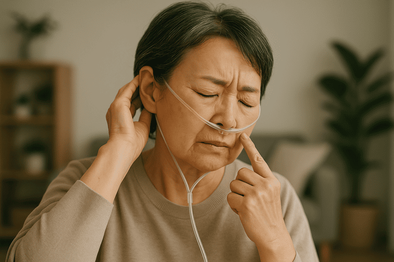 在宅酸素のカニューレで鼻や耳が痛い!皮膚トラブルの原因と今すぐできる対処・予防法