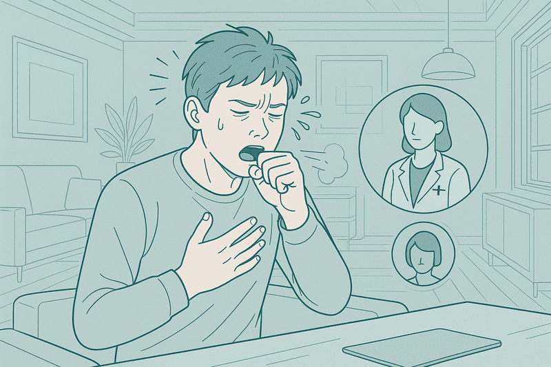 むせて咳が止まらない原因は?考えられる病気と何科を受診すべきかを解説