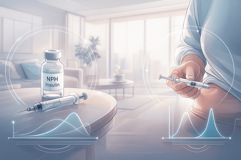 基礎インスリンと追加インスリンの違いとは?NPHインスリンの役割と作用時間(ピーク)を解説