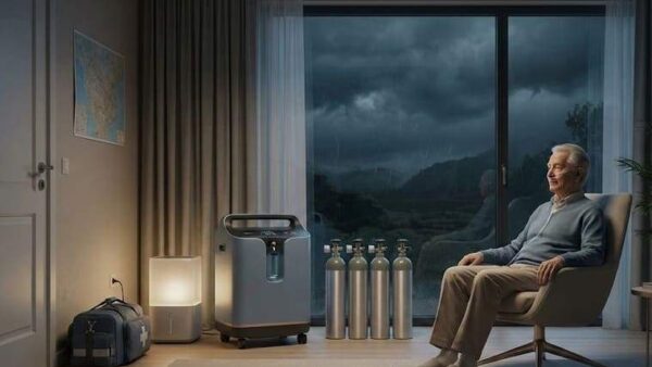 在宅酸素（HOT）の災害対策｜停電で「酸素濃縮器」が止まったら？防災準備（ボンベ・電源）と避難ガイド