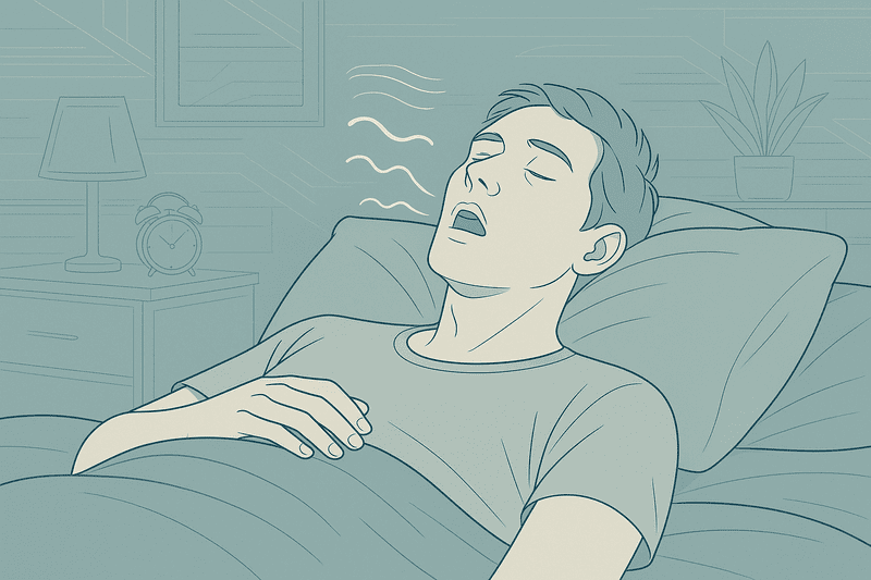 「いびき様呼吸」のパターンに注意。いびきが止まり、あえぐような呼吸は「睡眠時無呼吸」のサイン