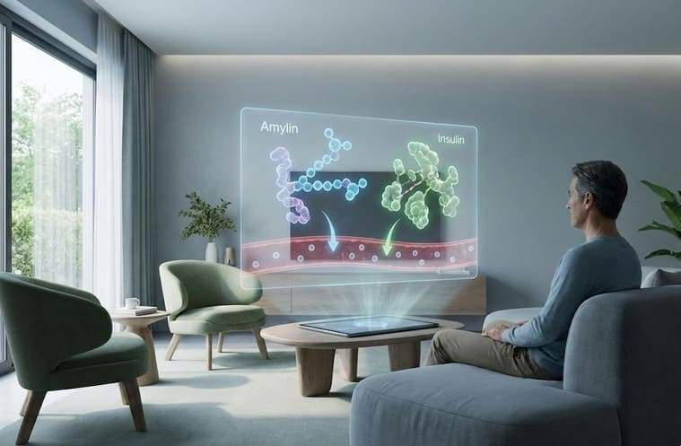 アミリンとは?インスリンと共に働く「第2のホルモン」の役割と血糖値への効果