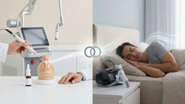鼻炎治療でいびきは治る？薬やレーザー手術の効果と睡眠時無呼吸症候群への影響