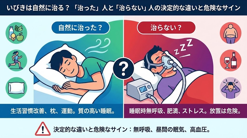いびきは自然に治る?「治った」人と「治らない」人の決定的な違いと危険なサイン