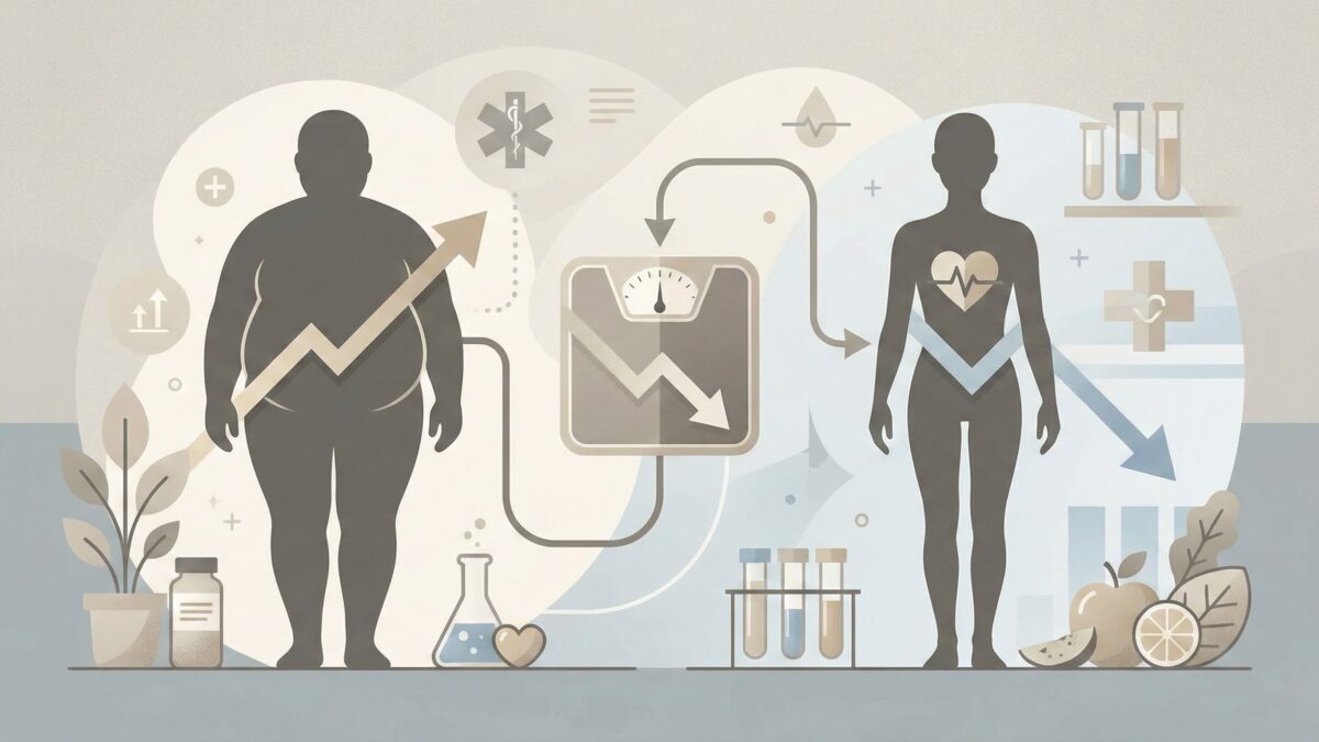 体重を減らせばHbA1cは下がる？肥満と血糖値の相関関係と改善に必要な減量目標
