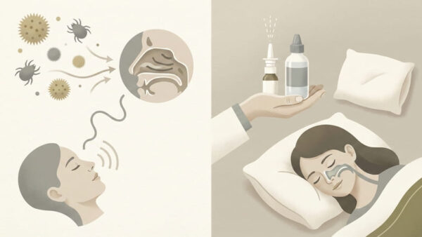 アレルギー性鼻炎がいびきの原因に？鼻づまりを解消して朝まで快眠する対策と治療