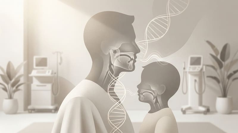 いびき・無呼吸症候群は遺伝する？親から受け継ぐ骨格の影響と、子供へのリスク