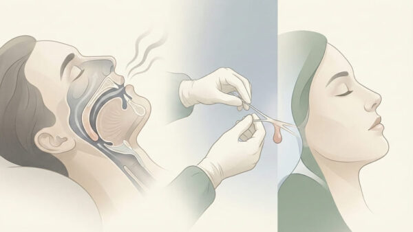 いびきの原因はのどちんこ（口蓋垂）の長さ？大きい・垂れ下がっている人の治療法と切除手術