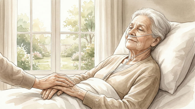 終末期の呼吸困難を和らげる緩和ケアとしての酸素療法|ホスピスや在宅での看取り