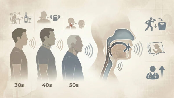 男性のいびき原因ランキング！30代・40代・50代で変わるリスクと、男のいびき対策