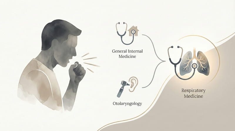 咳が止まらないなら「呼吸器内科専門医」へ。一般内科や耳鼻科との治療の違い