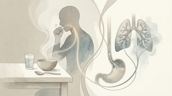 食事中や食後に咳が出るのはなぜ?逆流性食道炎と喘息の意外な関係