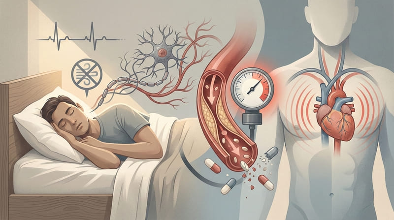 SAS（睡眠時無呼吸症候群）が高血圧を引き起こす機序とは？薬が効かない人は要注意