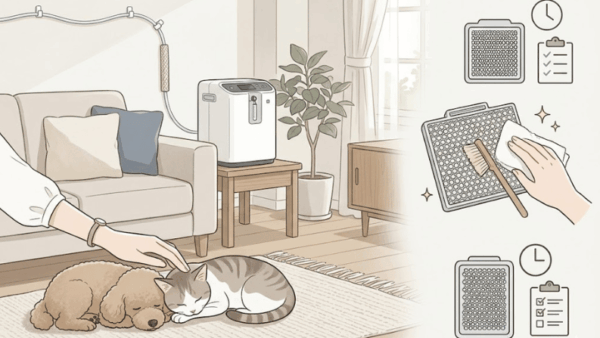 在宅酸素療法中にペット（犬・猫）は飼える？チューブの噛みちぎり対策とフィルター掃除のコツ