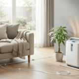 酸素濃縮器の置き場所はどこが適切？騒音・排熱対策と延長チューブによる転倒予防