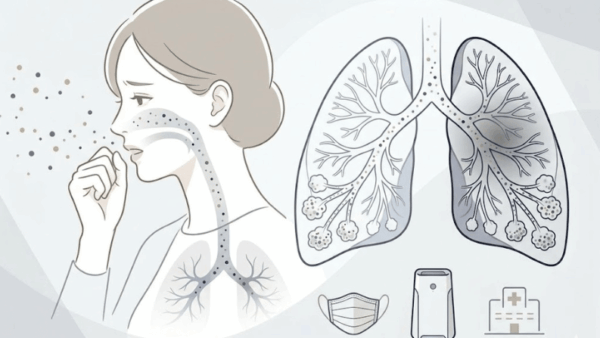 PM2.5で咳が止まらない・喘息が悪化する原因は？肺の奥まで届く超微小粒子の危険性と対策